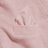 Accappatoio Con Cappuccio E Tasche In Spugna Mod. Joy Tinta Unita Rosa 61 ACCAPPATOIO JOY FRAGOLA DETT 4
