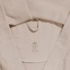 Accappatoio Con Cappuccio E Tasche In Spugna Mod. Joy Tinta Unita Lino 59 ACCAPPATOIO JOY LINO DETT 2