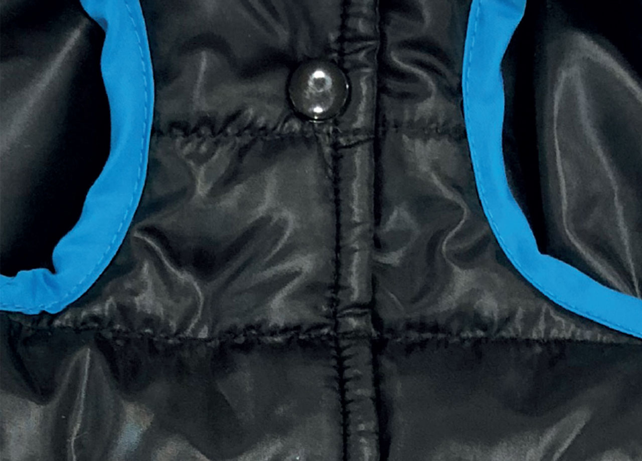 Cappottino Nero Invernale Vestito Imbottito Giacca Per Cani Jacket Varie Taglie 21 CAPPOTTINO JACKET DETT