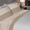 Completo Lenzuola In Morbida Flanella Made Italy Disegni Vari Modello C.N. 58 COMPLETO FLANELLA BORBONSTYLE BEIGE