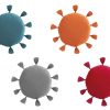 Cuscino Arredo Decorativo Imbottito Velluto Tinta Unita Rotondo Sunshine 91 COPERTINA CUSCINO SUNSHINE