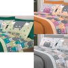 Completo Lenzuola Letto Pensieri Delicati 100% Cotone Disegno Happy Cat 286 COPERTINA LENZ HAPPY CATS