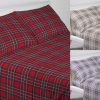 Completo Lenzuola In 100% Cotone Made In Italy Dis Scozzese Kilt 155 COPERTINA LENZ KILT