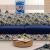 Copridivano Sofa Cover In Fantasia Disegno AB 4 COPRIDIVANO AB 2000 BLU