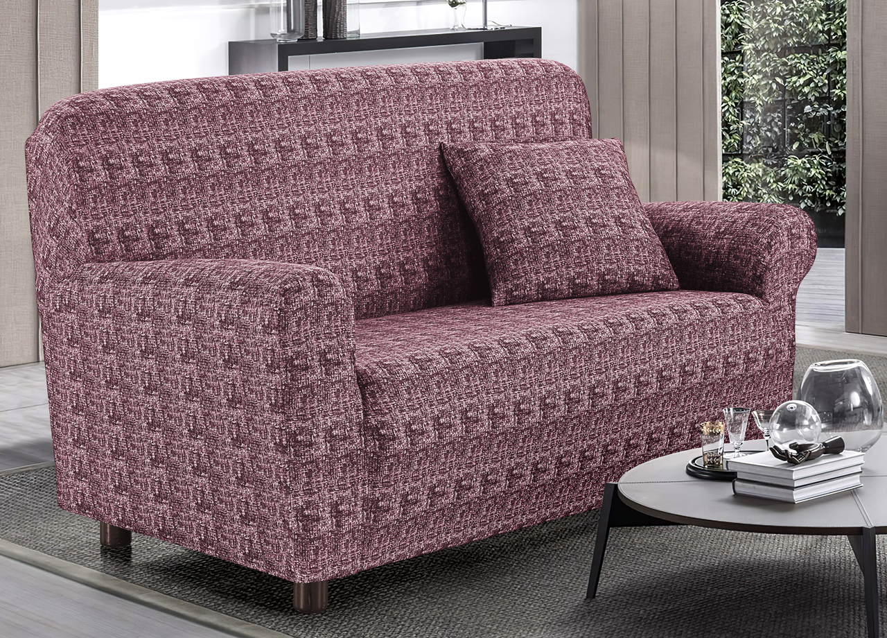 Copridivano Antimacchia Elasticizzato Divano Penisola Angolare Componibile Fantasy 3530 COPRIDIVANO FANTASY BORDEAUX