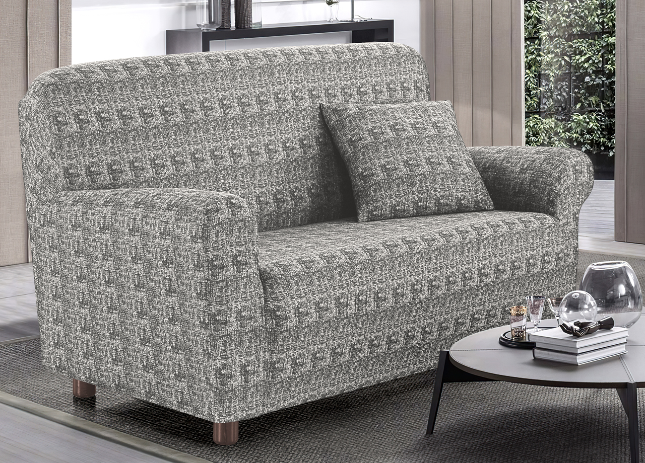 Copridivano Antimacchia Elasticizzato Divano Penisola Angolare Componibile Fantasy 3545 COPRIDIVANO FANTASY GRIGIO