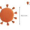 Cuscino Arredo Decorativo Imbottito Velluto Tinta Unita Rotondo Sunshine 93 CUSCINO SUNSHINE ARANCIO MISURE