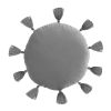 Cuscino Arredo Decorativo Imbottito Velluto Tinta Unita Rotondo Sunshine 95 CUSCINO SUNSHINE GRIGIO