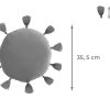 Cuscino Arredo Decorativo Imbottito Velluto Tinta Unita Rotondo Sunshine 96 CUSCINO SUNSHINE GRIGIO MISURE