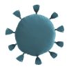 Cuscino Arredo Decorativo Imbottito Velluto Tinta Unita Rotondo Sunshine 97 CUSCINO SUNSHINE PETROLIO
