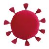 Cuscino Arredo Decorativo Imbottito Velluto Tinta Unita Rotondo Sunshine 99 CUSCINO SUNSHINE ROSSO