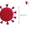 Cuscino Arredo Decorativo Imbottito Velluto Tinta Unita Rotondo Sunshine 100 CUSCINO SUNSHINE ROSSO MISURE