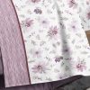 Completo Lenzuola Letto Flanella Calda 100% Cotone Disegno Fiori 8284 90 DETT 2 LENZ 8284 ROSA