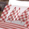 Completo Lenzuola Flanella Pensieri Delicati 100% Cotone Disegno Canada 29 DETT 2 LENZ FLANELLA CANADA ROSSO