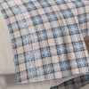 Completo Lenzuola Flanella Pensieri Delicati 100% Cotone Disegno Cervo Tartan 200 DETT 3 LENZ CERVO TARTAN AZZ FLAN