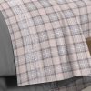 Completo Lenzuola Flanella Pensieri Delicati 100% Cotone Disegno Cervo Tartan 206 DETT 3 LENZ CERVO TARTAN BEIGE FLAN