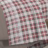 Completo Lenzuola Flanella Pensieri Delicati 100% Cotone Disegno Cervo Tartan 210 DETT 3 LENZ CERVO TARTAN ROSSO FLAN