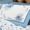 Completo Lenzuola Letto Flanella Calda 100% Cotone Disegno Fiori 8284 78 DETT LENZ 8284 AZZ
