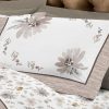 Completo Lenzuola Letto Flanella Calda 100% Cotone Disegno Fiori 8284 83 DETT LENZ 8284 BEIGE