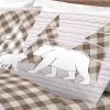 Completo Lenzuola Flanella Pensieri Delicati 100% Cotone Disegno Canada 18 DETT LENZ FLANELLA CANADA BEIGE