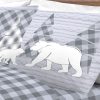Completo Lenzuola Flanella Pensieri Delicati 100% Cotone Disegno Canada 24 DETT LENZ FLANELLA CANADA GRIGIO