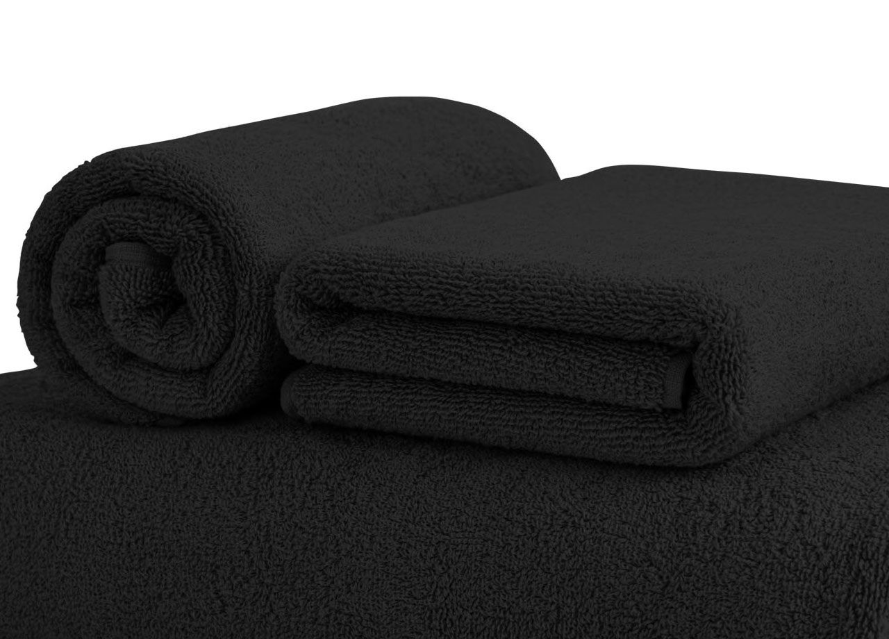 Asciugamani Salvietta Bagno In Morbida Spugna Modello Sophie Colore Nero 32 DETT SALVIETTA SOPHIE NERO