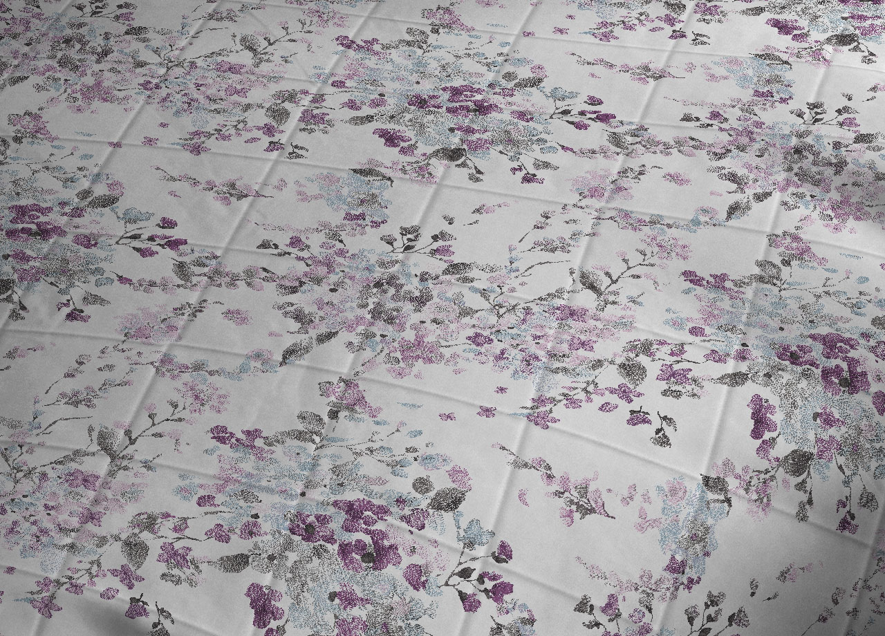 Trapunta Piumone Invernale 300gr Cotone Made Italy Disegno Floreale Acquarello 44 DETT TRAP ACQUARELLO