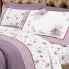 Completo Lenzuola Letto Flanella Calda 100% Cotone Disegno Fiori 8284 88 LENZ 8284 ROSA