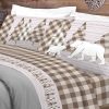 Completo Lenzuola Flanella Pensieri Delicati 100% Cotone Disegno Canada 17 LENZ FLANELLA CANADA BEIGE