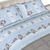 Completo Lenzuola In Morbida Flanella Made Italy Disegni Vari Modello C.N. 68 LENZ FLAN BUTTERFLY BLU