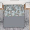 Completo Lenzuola In 100% Cotone Made Italy Disegno Foglie Botanico 78 LENZ FOGLIA
