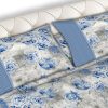 Completo Lenzuola Letto Matrimoniale 100% Cotone Made Italy Dis. Sonia CN 53 LENZ SONIA AZZURRO DETT