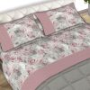 Completo Lenzuola Letto Matrimoniale 100% Cotone Made Italy Dis. Sonia CN 47 LENZ SONIA ROSA