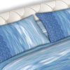 Completo Lenzuola Letto Matrimoniale 100% Cotone Made Italy Dis. Swing CN 30 LENZ SWING AZZURRO DETT