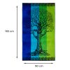 Telo Mare Jacquard Spugna Asciugamano Spiaggia Disegno Life Tree 81 LIFE TREE VERDE MISURE