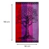 Telo Mare Jacquard Spugna Asciugamano Spiaggia Disegno Life Tree 89 LIFE TREE VIOLA MISURE