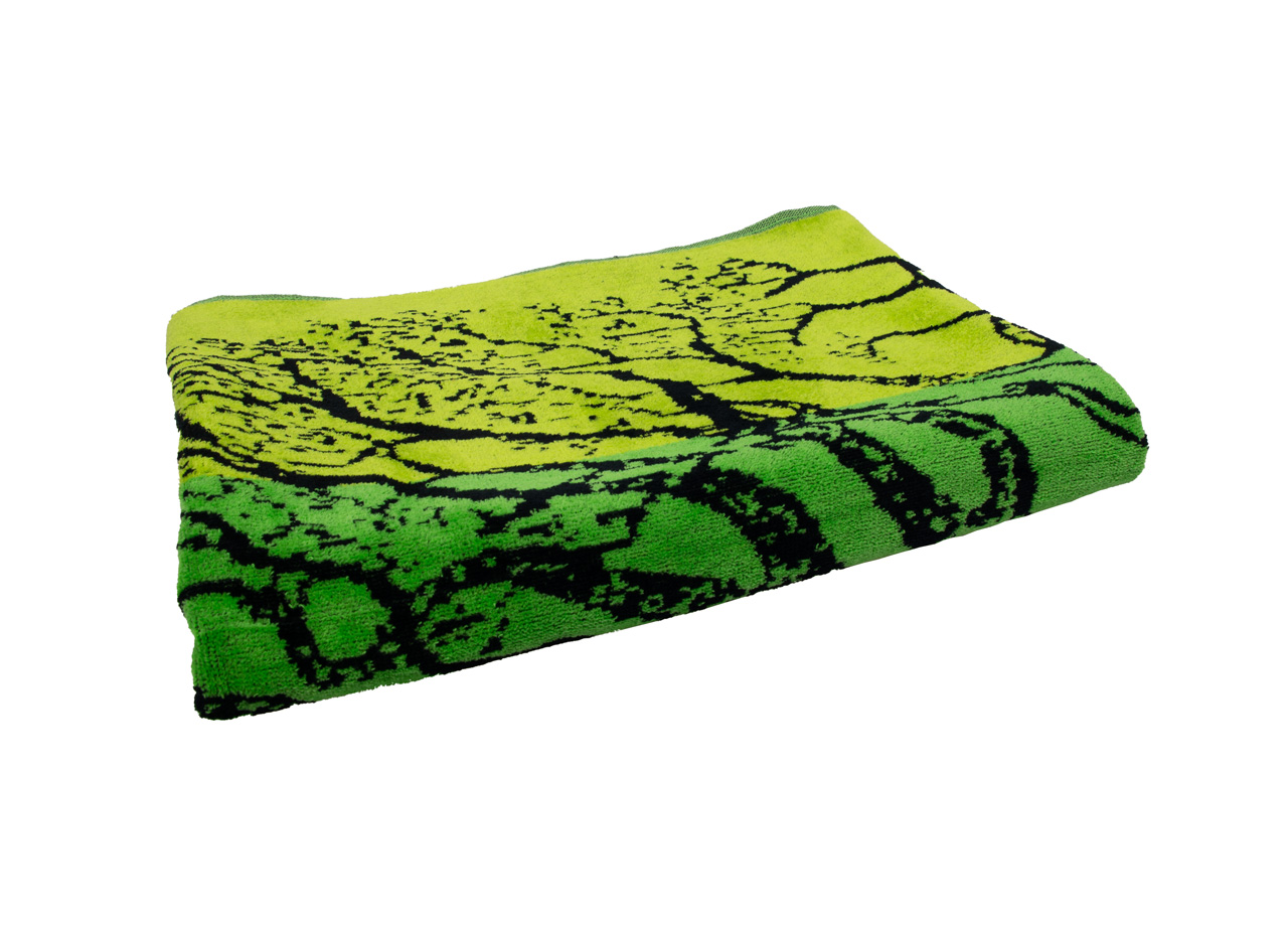 Telo Mare Jacquard Spugna Asciugamano Spiaggia Disegno Life Tree 64 PIEGATO LIFE TREE VERDE