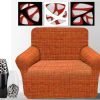 Copridivano In Tessuto Jacquard Elasticizzato Ottima Vestibilità Modello Otello 18 POLTRONA GRANADA ARANCIO
