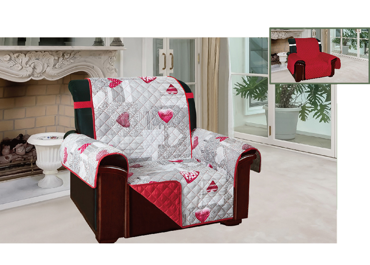 Copridivano E Copripoltrona Trapuntato Reversibile Modello Kino Colore Bordeaux 68 POLTR KINO BORDEAUX 2