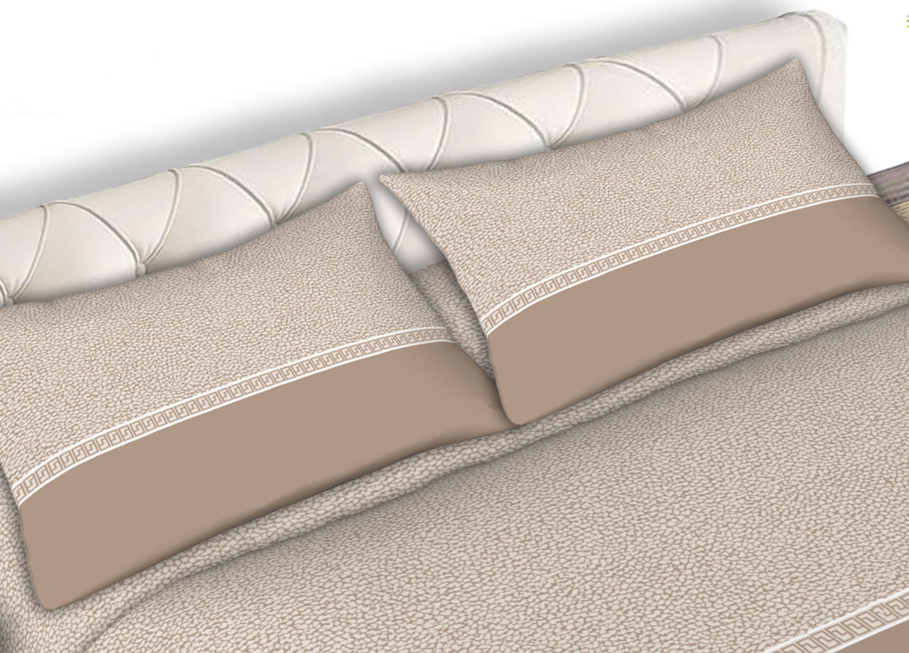 Completo Lenzuola In 100% Cotone Fantasia Borbon 22 SET LENZUOLA BORBON BEIGE DETT2