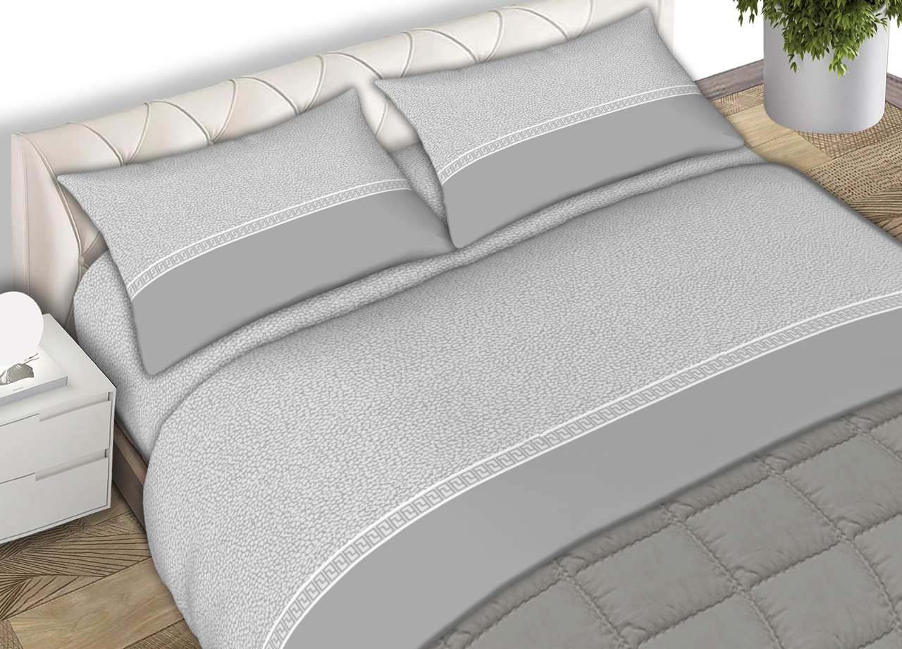 Completo Lenzuola In 100% Cotone Fantasia Borbon 25 SET LENZUOLA BORBON GRIGIO