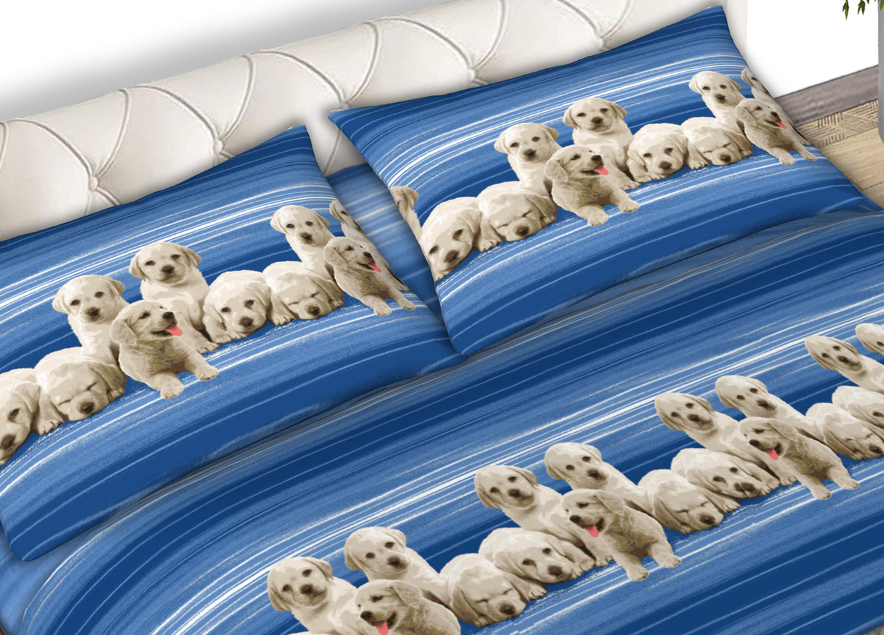 SET LENZUOLA LABRADOR BLU DETT2