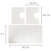 Tappeto Bagno Doccia Spugna Tinta Unita Torino Tappetino Super Assorbente In Cotone Pelo Corto Con Greca 7313 SET TORINOO BIANCO MISURE