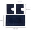 Tappeto Da Bagno Disegno Torino Colore Blu Notte 144 SET TORINOO BLU MISURE