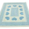 Tappeto Bagno Doccia Spugna Tappetino Assorbente Cotone Pelo Corto Mod. Love O.B 116 TAP LOVE AZZURRO