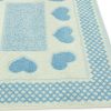 Tappeto Bagno Doccia Spugna Tappetino Assorbente Cotone Pelo Corto Mod. Love O.B 117 TAP LOVE AZZURRO DETT