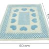 Tappeto Bagno Doccia Spugna Tappetino Assorbente Cotone Pelo Corto Mod. Love O.B 124 TAP LOVE AZZURRO MISURA 60X120