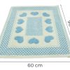 Tappeto Bagno Doccia Spugna Tappetino Assorbente Cotone Pelo Corto Mod. Love O.B 123 TAP LOVE AZZURRO MISURA 60X90