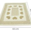 Tappeto Bagno Doccia Spugna Tappetino Assorbente Cotone Pelo Corto Mod. Love O.B 129 TAP LOVE BEIGE MISURA 45X60