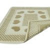 Tappeto Bagno Doccia Spugna Tappetino Assorbente Cotone Pelo Corto Mod. Love O.B 127 TAP LOVE BEIGE RETRO